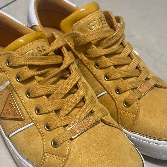 GUESS Women's Mustard Sneakers - Picture 8 of 8